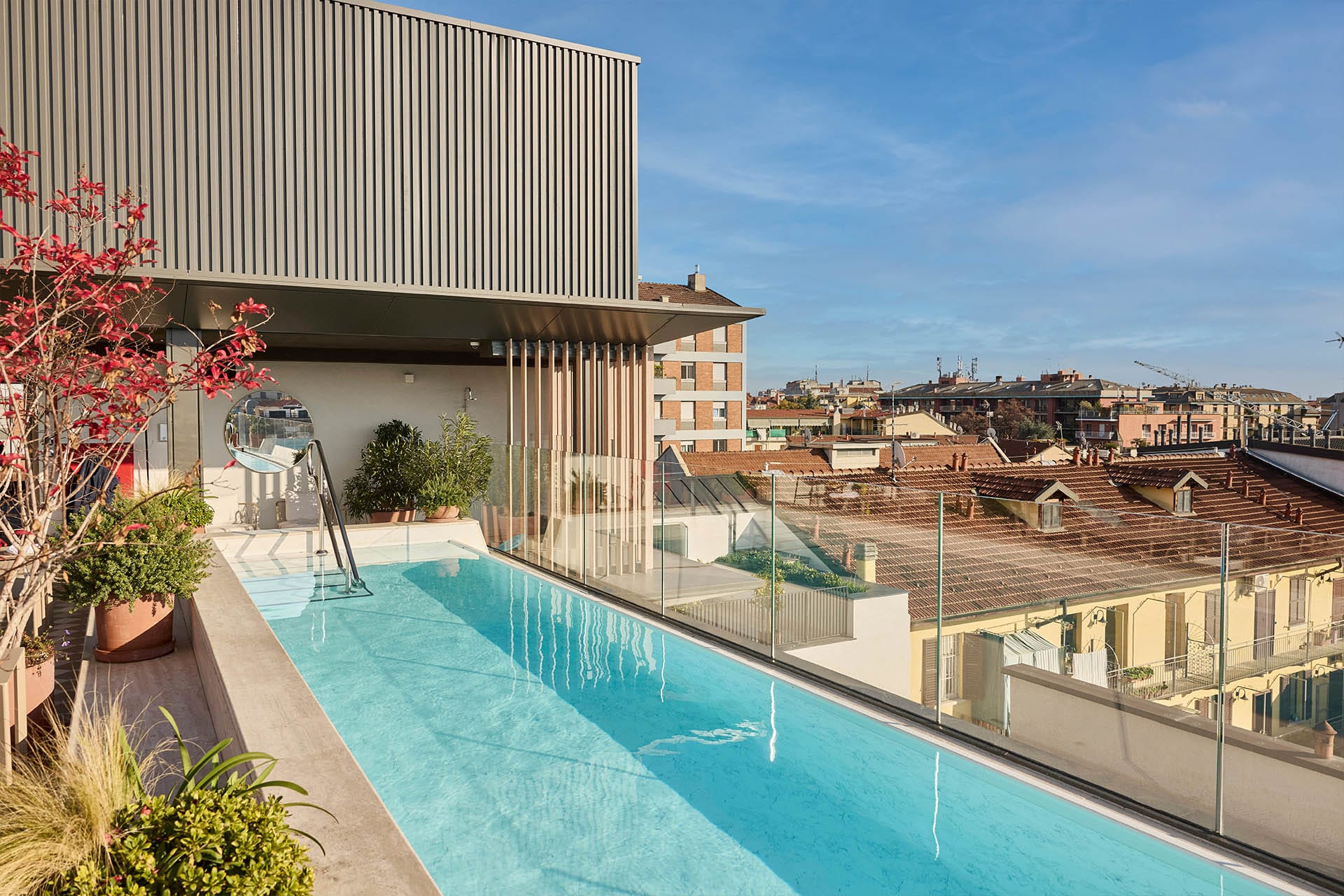 Outdoor pool at Calimala Milan
