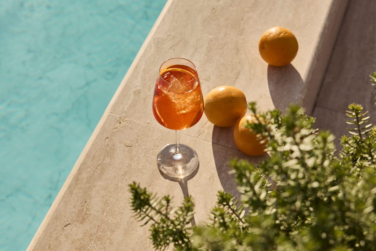 Cocktail at Calimala Pool in Milan